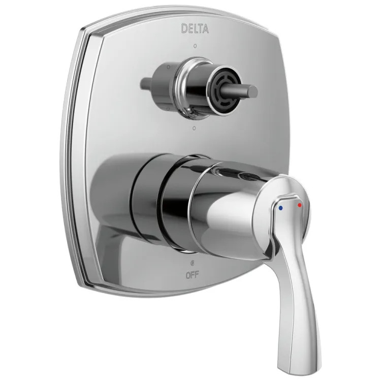 Delta Stryke Monitor 14 Series Valve Only Trim With Three Settings, Integrated Diverter (Less Handle), ADA, Lumicoat Chrome - T24876-PR-LHP