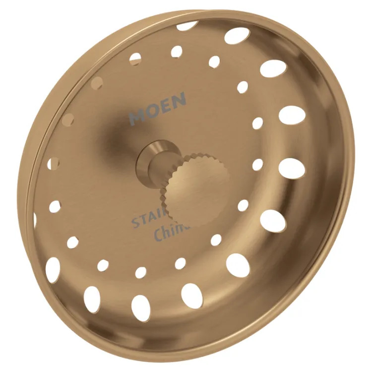 Moen Kitchen Sink Basket Strainer, Bronzed Gold - 22195BZG