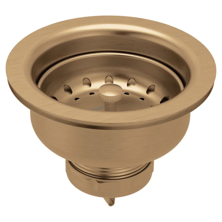 Moen Kitchen Sink Drain and Strainer Assembly, Bronzed Gold - 22038BZG