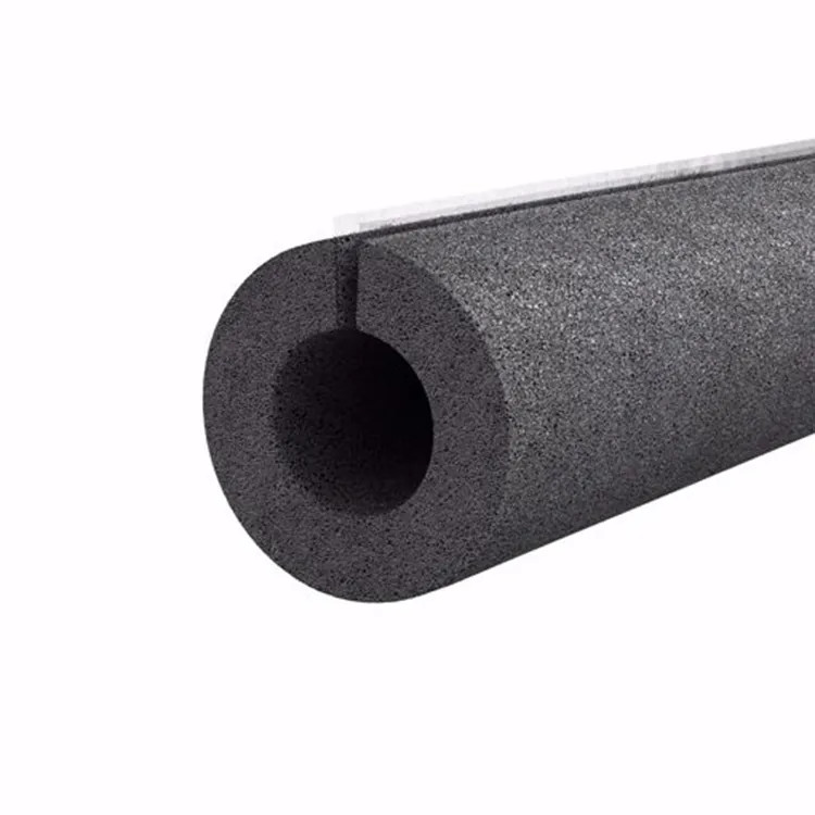 4-1/2" (4" IPS) Self-Sealing Pipe Insulation, Polyethylene Foam, 1/2" Wall Thickness, Black  - 6 Ft Length