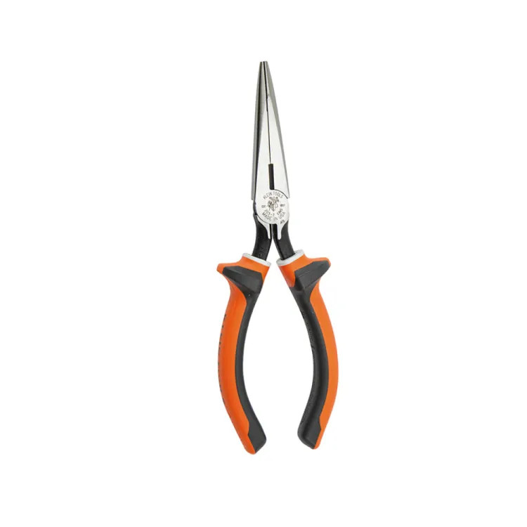 Klein 7" Insulated Long Nose Side-Cutting Pliers, Slim, 1000V Rated - 2037EINS 