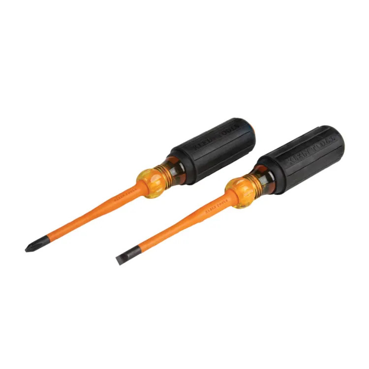 Klein 2-Piece Slim-Tip Insulated Screwdriver Set with Phillips and Cabinet Tips - 33732INS