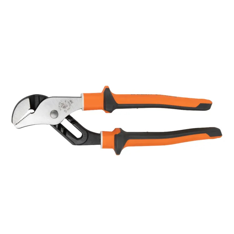 Klein 10" Insulated Pump Pliers with Slim Handle, Induction Hardened Steel - 50210EINS