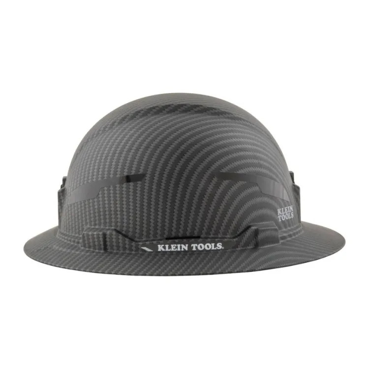 Klein Non-Vented Hard Hat, Full Brim, Class E, Premium KARBN Pattern - 60345
