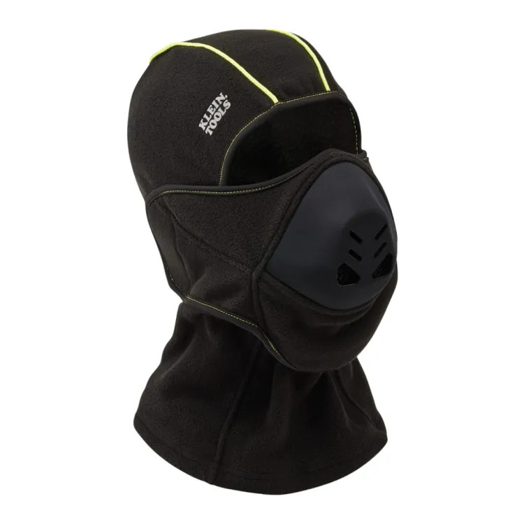 Klein Heat Exchanger Balaclava, Black with Hi-Vis Yellow Trim, One Size - 60413