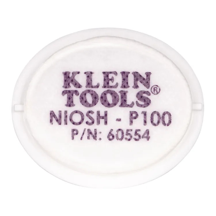 Klein 2-Pack P100 Half-Mask Respirator Replacement Filters - 60554 