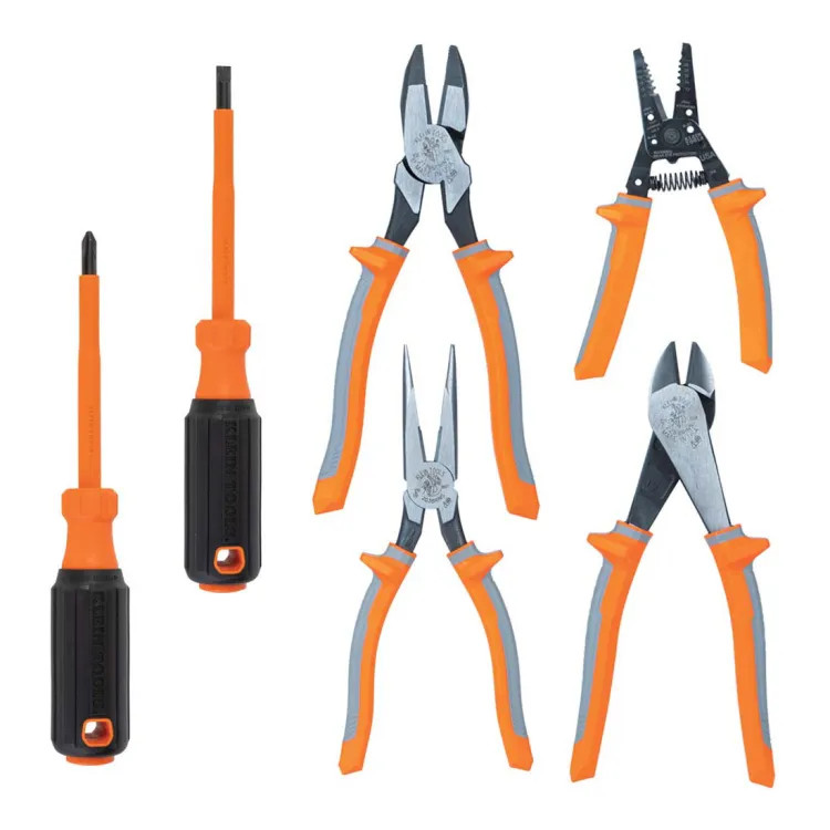 Klein 6-Piece Insulated Tool Kit, 1000V, Induction Hardened Steel - 9418R