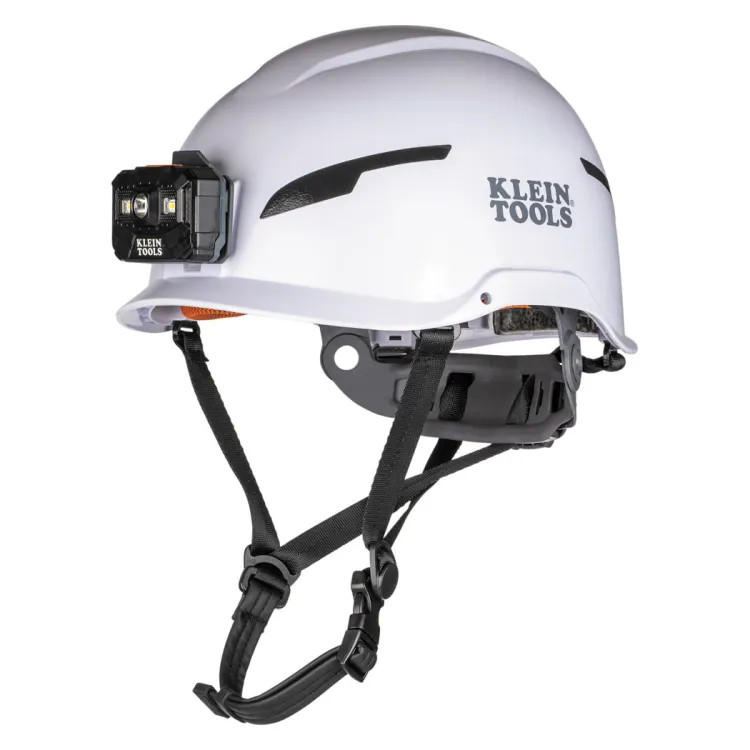 Klein Non-Vented Safety Helmet with Rechargeable Headlamp, Type-2, Class E - 60525