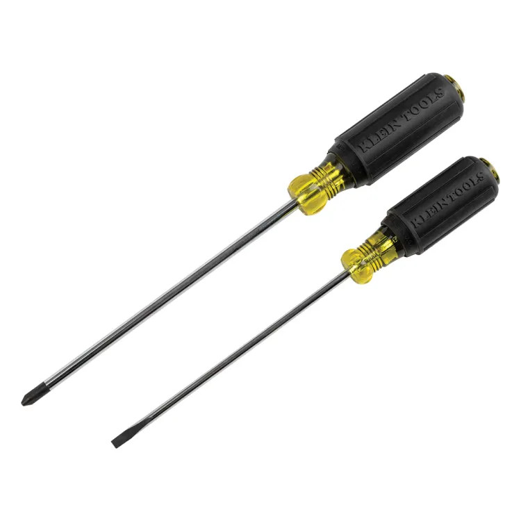 Klein 2-Piece Screwdriver Set with 3/16" Cabinet and #2 Phillips Tips, Cushion-Grip - 85742
