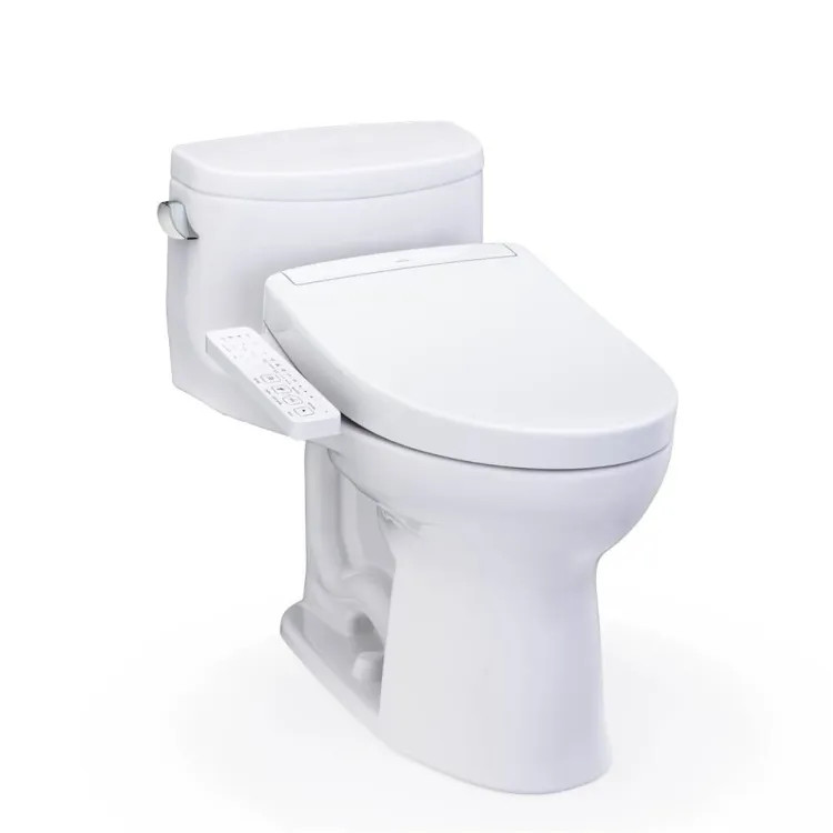 TOTO Supreme II WASHLET+ One-Piece Elongated Toilet w/ S2 Bidet Seat, 1.28 GPF, Cotton White - MW6343346CEFG#01