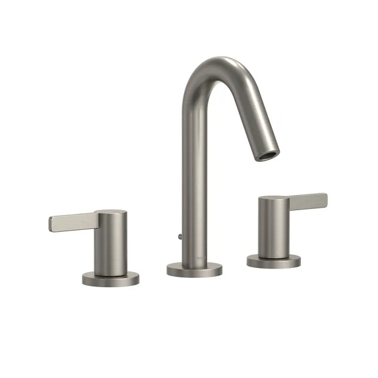 TOTO GF Series Two Handle Widespread Bathroom Faucet, 1.2 GPM, WaterSense, ADA, Brushed Nickel - TLG11201UA#BN