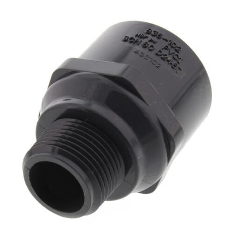 PVC80MA341 3/4" x 1" Schedule 80 PVC Male Adapter