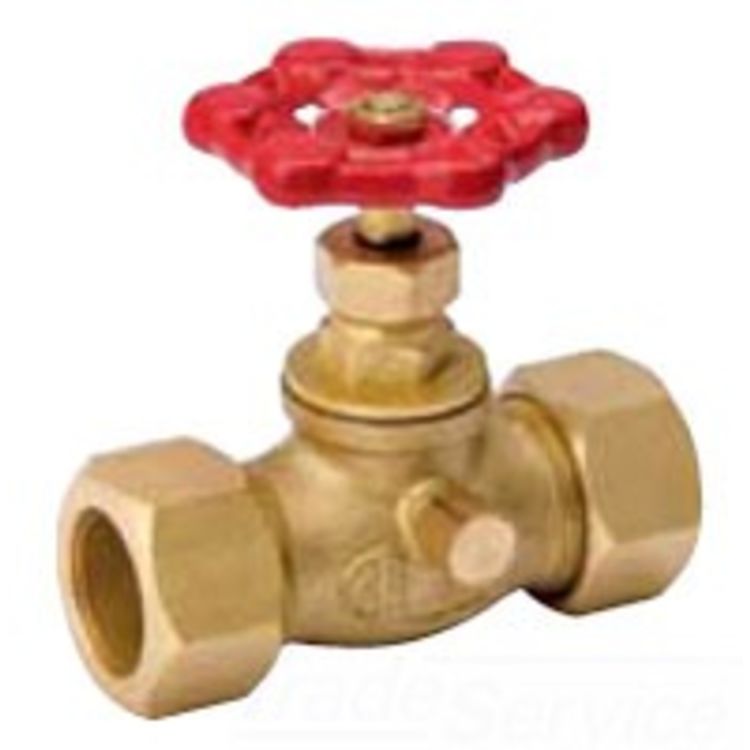 B&K 105-614 7/8" COMPRESION GATE VALVE 3/4"CTS WITH DRAIN VALVE