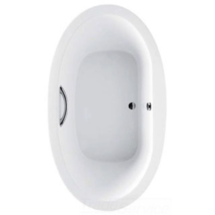 Toto ABY904N#01YPN Pacifica Cotton White Soaker Tub with Grab Bar and Polished Nickel Trim