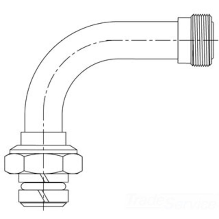 T&S Brass 002862-40 90 Deg Swivel to Hose Thread Adapter Assembly
