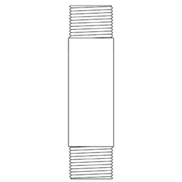 T&S BRASS 004528-40 NIPPLE, 3/4"NPT X 4" LONG (CHROME-PLATED)