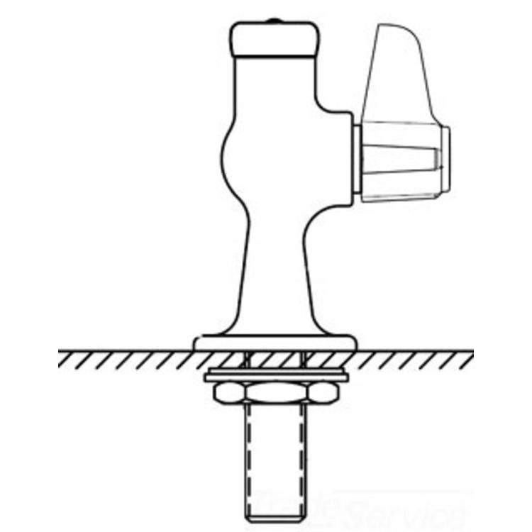 T&S Brass 5F-1SLX00 Equip Faucet (Less Nozzle)
