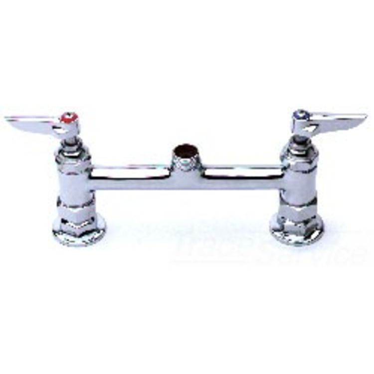 T&S BRASS B-0220-CR-LN 8"C/C DECK MOUNT MIXING FCT,CERAMIC CARTRIDGES,LESS NOZZLE