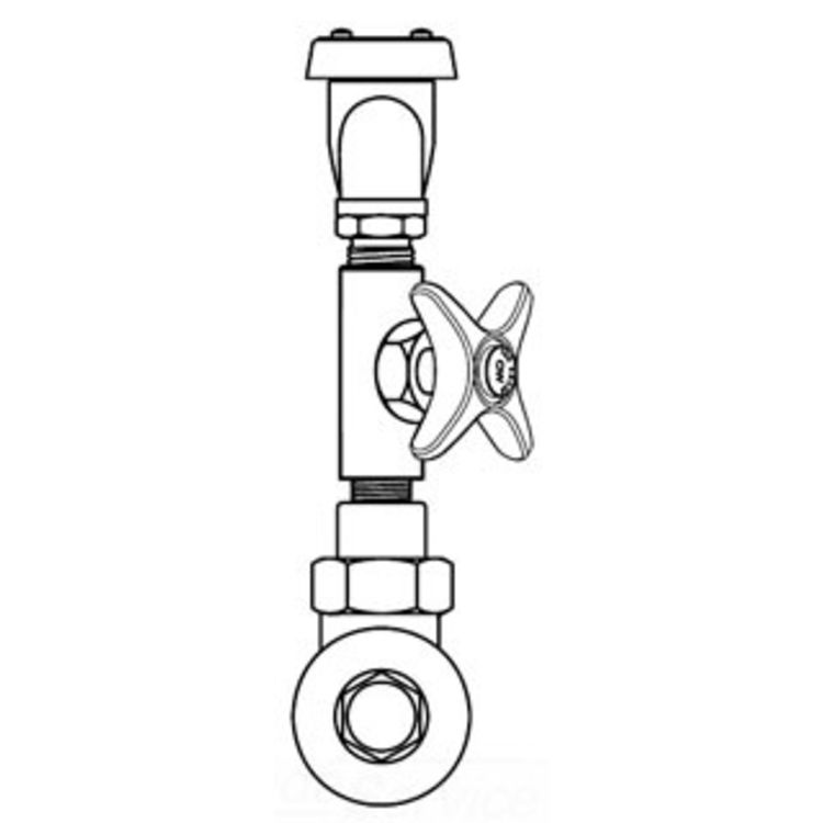T&S Brass B-0678-01 Bedpan Washer, Loose Key Stop, Vacuum Breaker Outlet