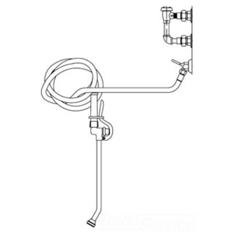 T&S Brass B-0680 Bedpan Washer, Mixing Faucet, Self Closing Valve