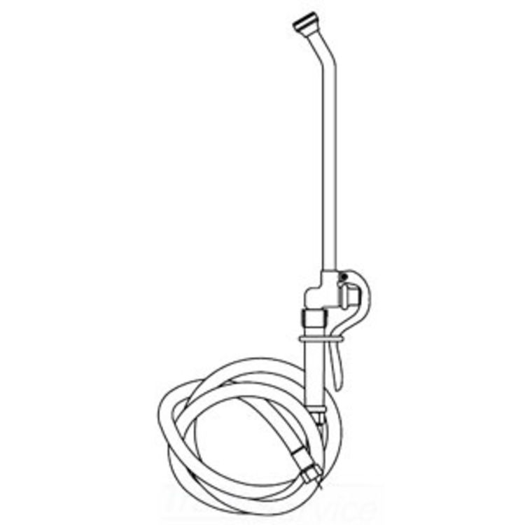 T&S Brass B-0682 Bedpan Washer, Vacuum Breaker, Self Closing Valve