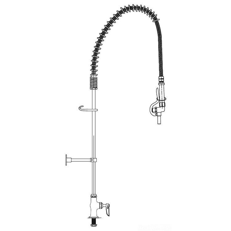T&S BRASS B-2255-CR SINGLE PANTRY FILLING STATION W/ CERAMA CARTRIDGE & 002864-40