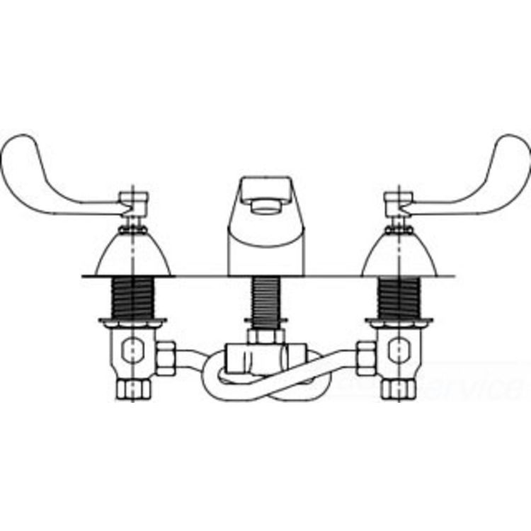 T&S Brass B-2990-FLWH4 Concealed Widespread Lavatory Faucet